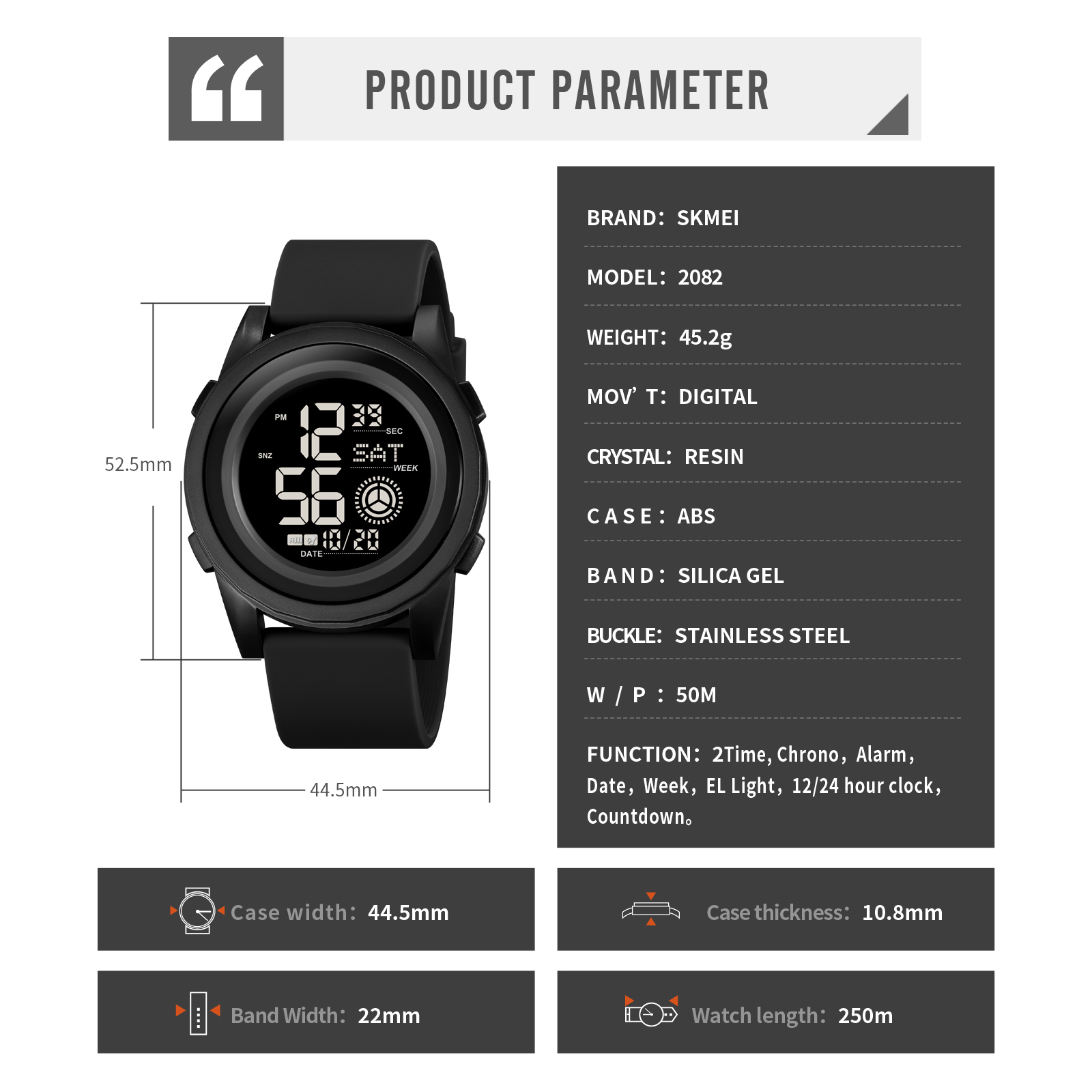waterproof digital watch sports-Skmei Watch Manufacture Co.,Ltd