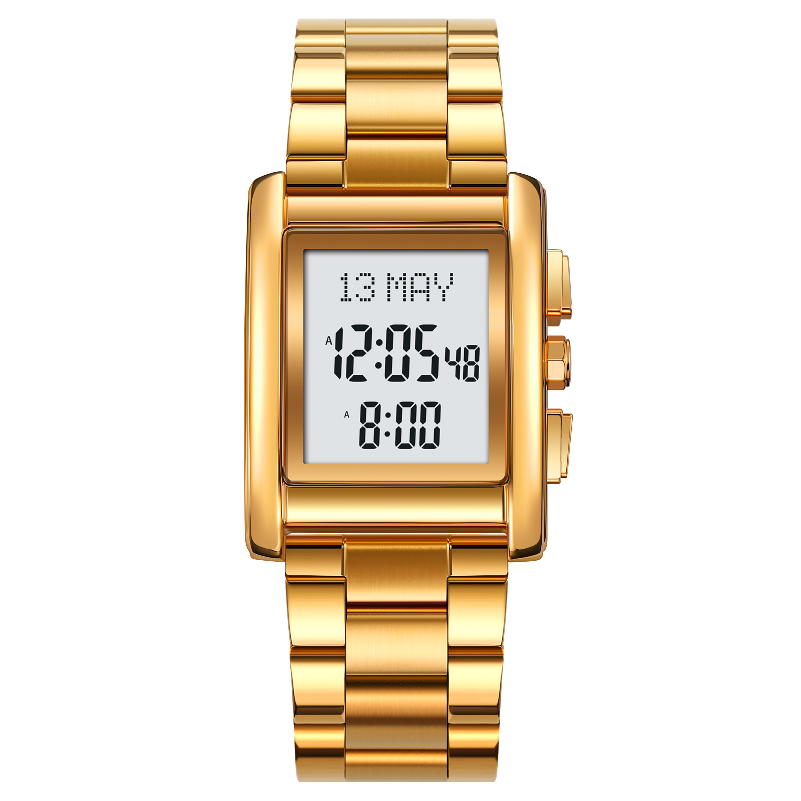 Round Qibla Digital Watch For Men Qibla Time(golden) | Fruugo BH