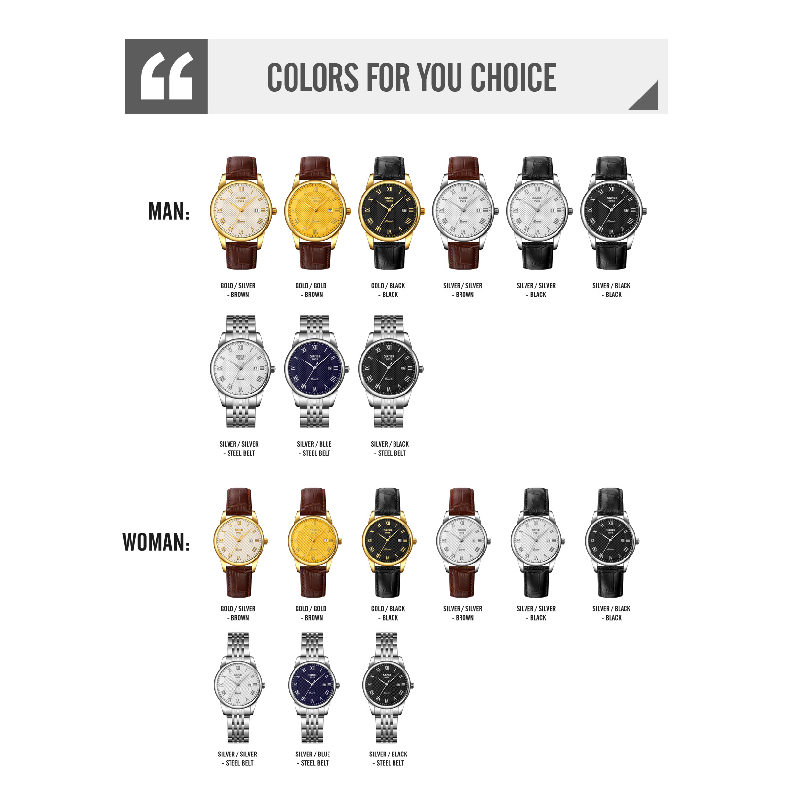 couple watches men women wristwatch lover-Skmei Watch Manufacture Co.,Ltd