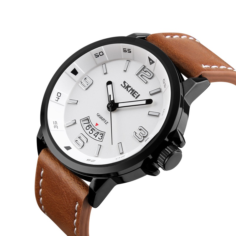genuine leather waterproof quartz watch-Skmei Watch Manufacture Co.,Ltd