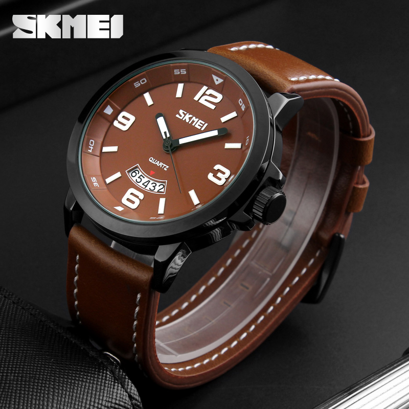 genuine leather waterproof quartz watch-Skmei Watch Manufacture Co.,Ltd