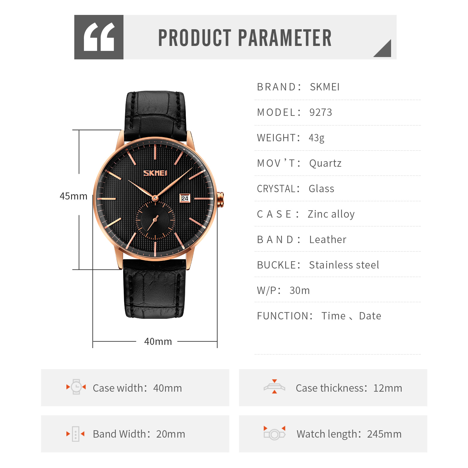 watches men wrist quartz-Skmei Watch Manufacture Co.,Ltd