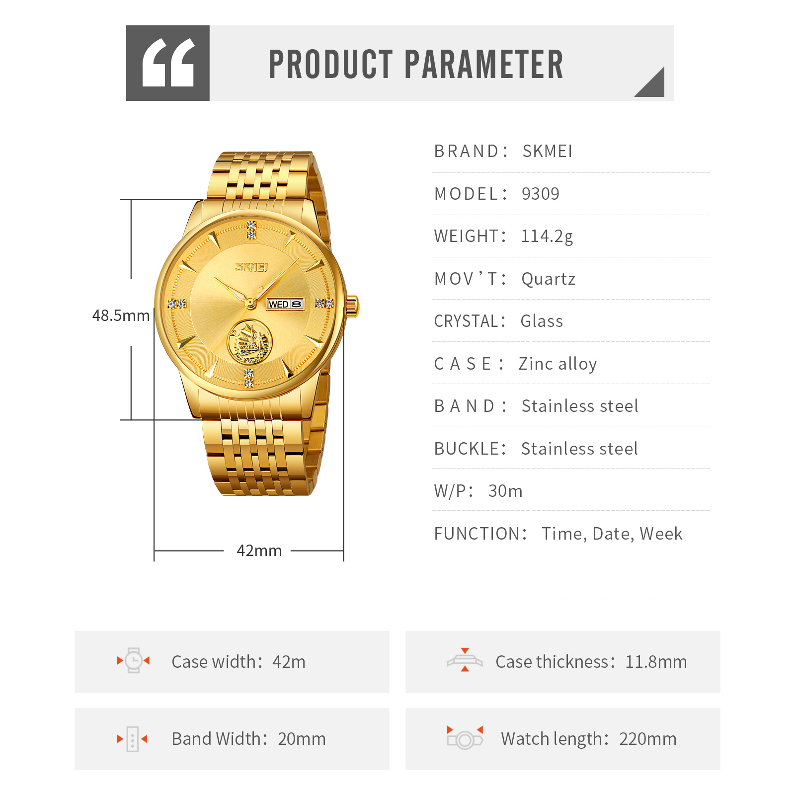 quartz men watch-Skmei Watch Manufacture Co.,Ltd