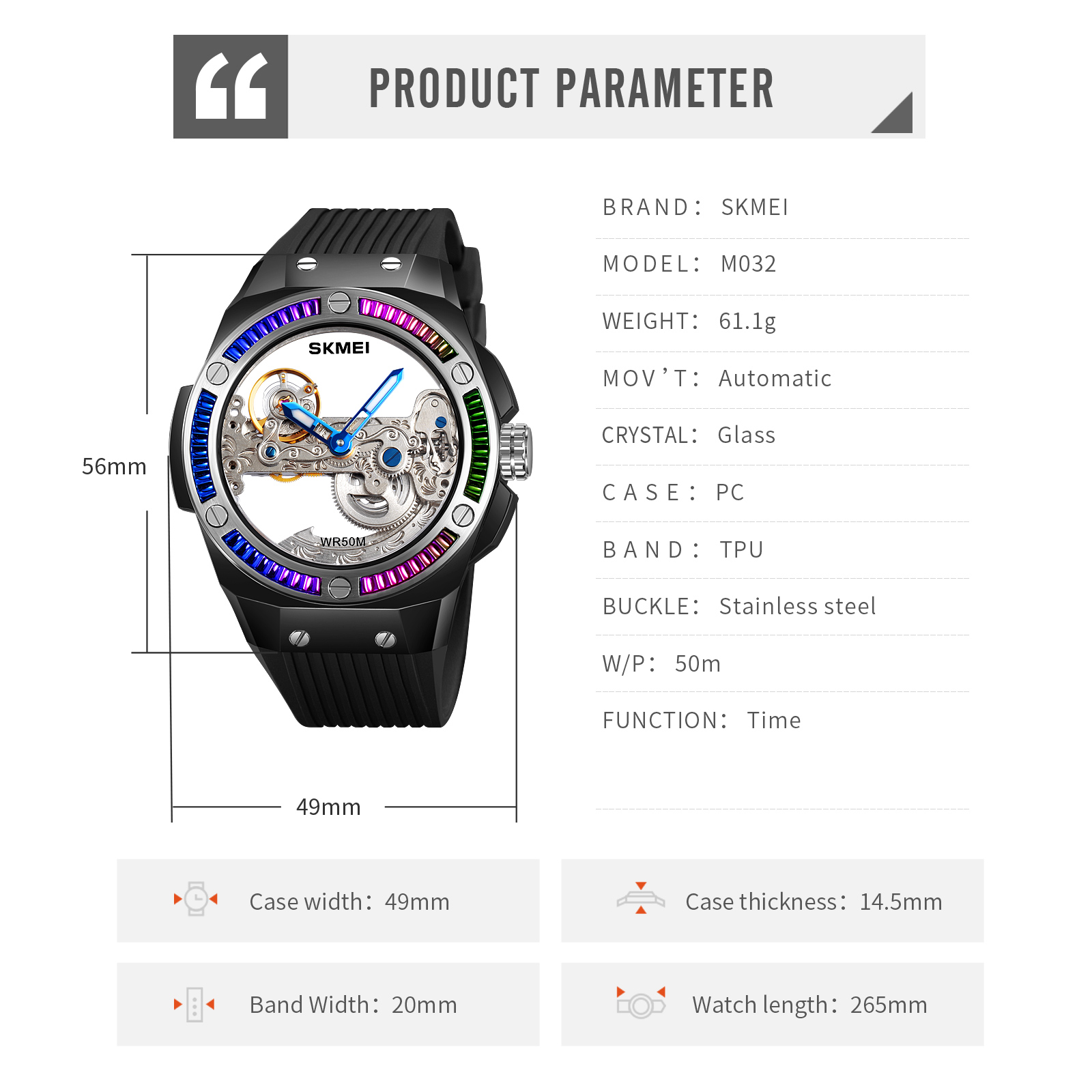 M032- SKMEI Automatic Watch