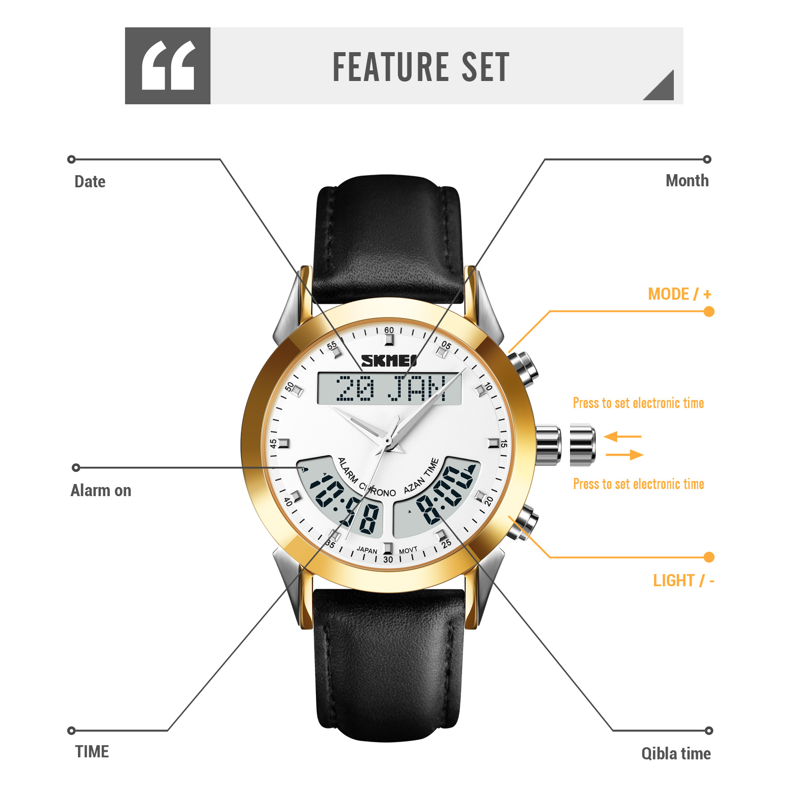 muslim prayer wristwatches-Skmei Watch Manufacture Co.,Ltd