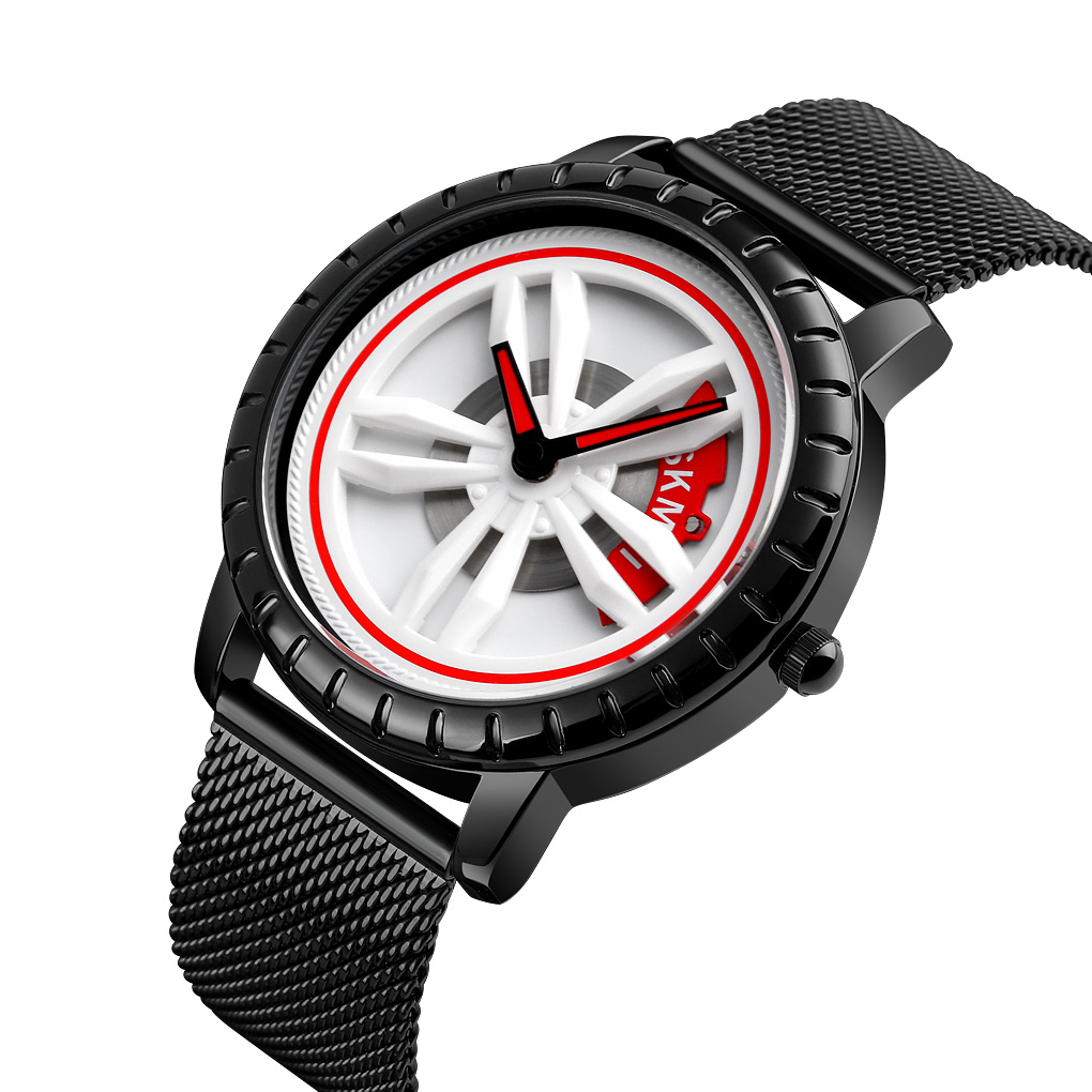 men rim hub watch car design analog quartz-Skmei Watch Manufacture Co.,Ltd