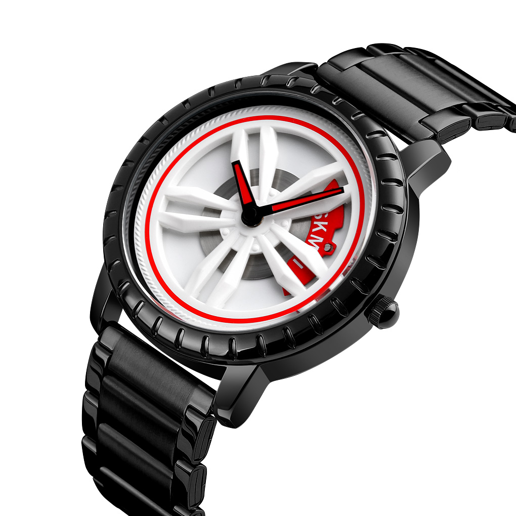 men rim hub watch car design analog quartz-Skmei Watch Manufacture Co.,Ltd