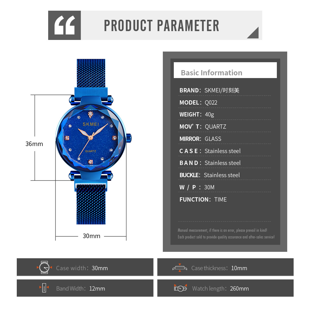 stainless steel women watch-Skmei Watch Manufacture Co.,Ltd