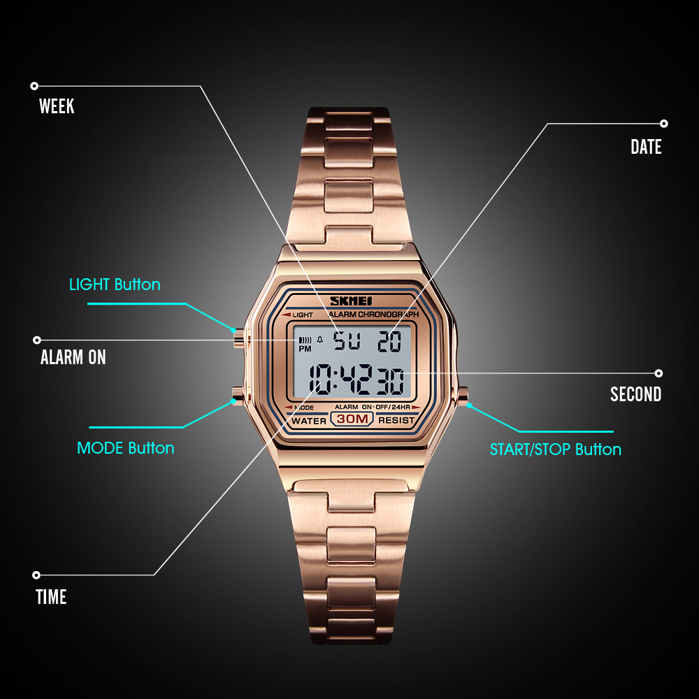watch digital stainless steel-Skmei Watch Manufacture Co.,Ltd