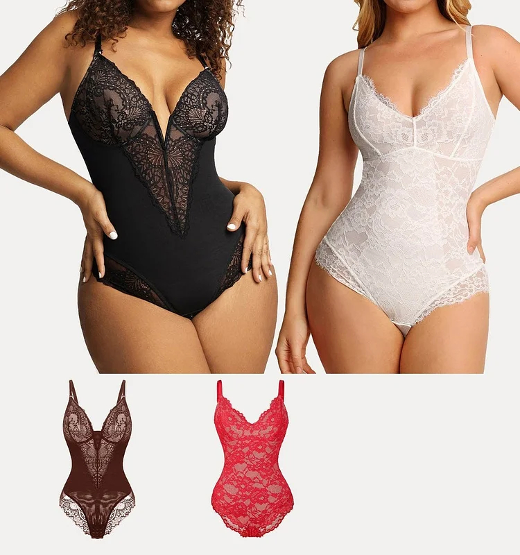 Sexy Lace Deep-V Neck Bodysuits (Buy 2 Free Shipping)