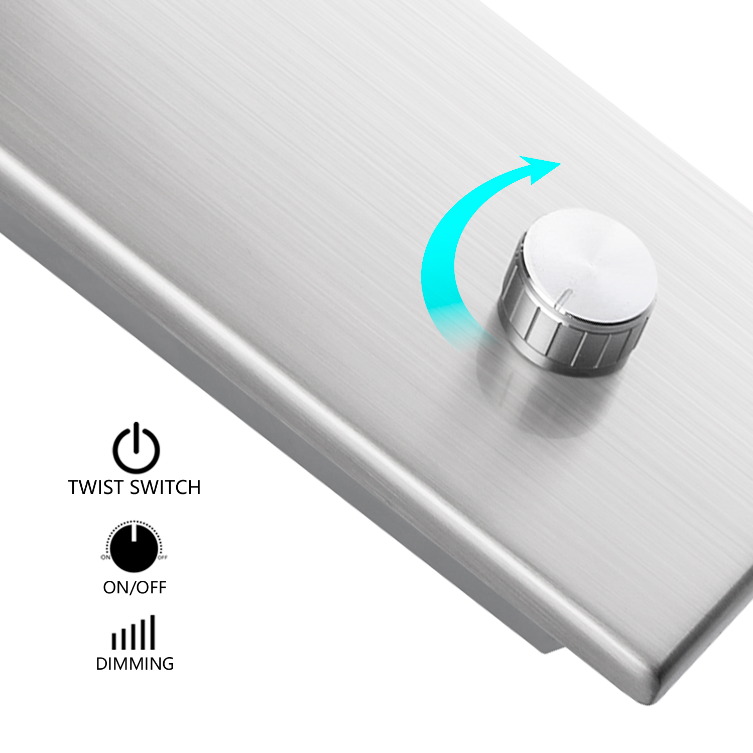 Meanyee Wall Mounted Sconce Reading Lamp/Lights with Twist Switch/Embedded/Recessed/Stepless Dimmable/4.5W Osram /Headboard/Hardwired/3000K/Hotel Bedroom