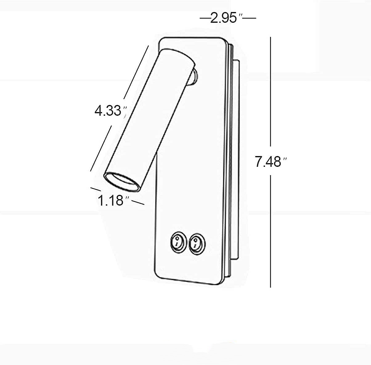 Meanyee Wall Mounted Reading Lamp LED Bedside Headboard Lights with Tw