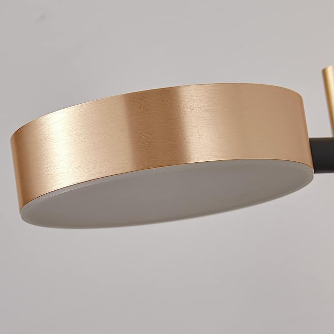 Meanyee Modern LED Plug in Wall Light，Gold Sconce，Bedside Wall Lamp，Wall Reading Light with Switch,Gold Wall Sconce Plug in 9W 3000K