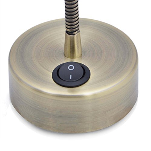 Meanyee Flexible Wall Reading Lights/Bedside Lamp with Switch, 1 * 3 Watt LED, Bronze MY-B031
