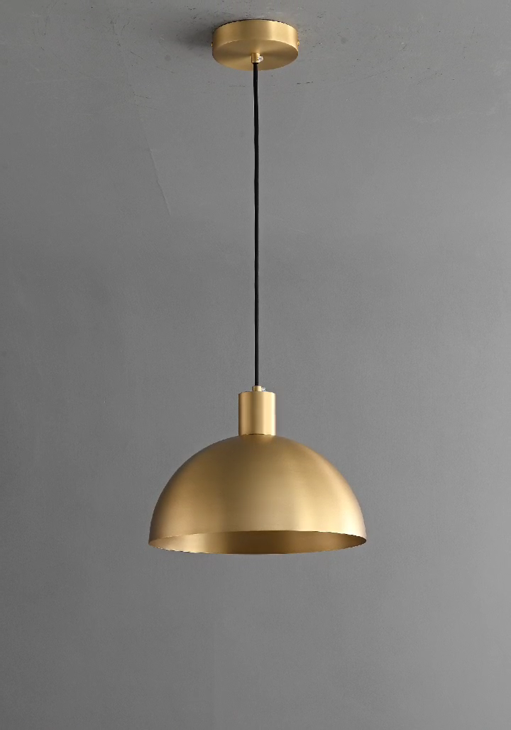Meanyee Pendant Light Brass finish for home hotel decoration bar restaurant kitchen, E27*1 Led Bulb (Not included)