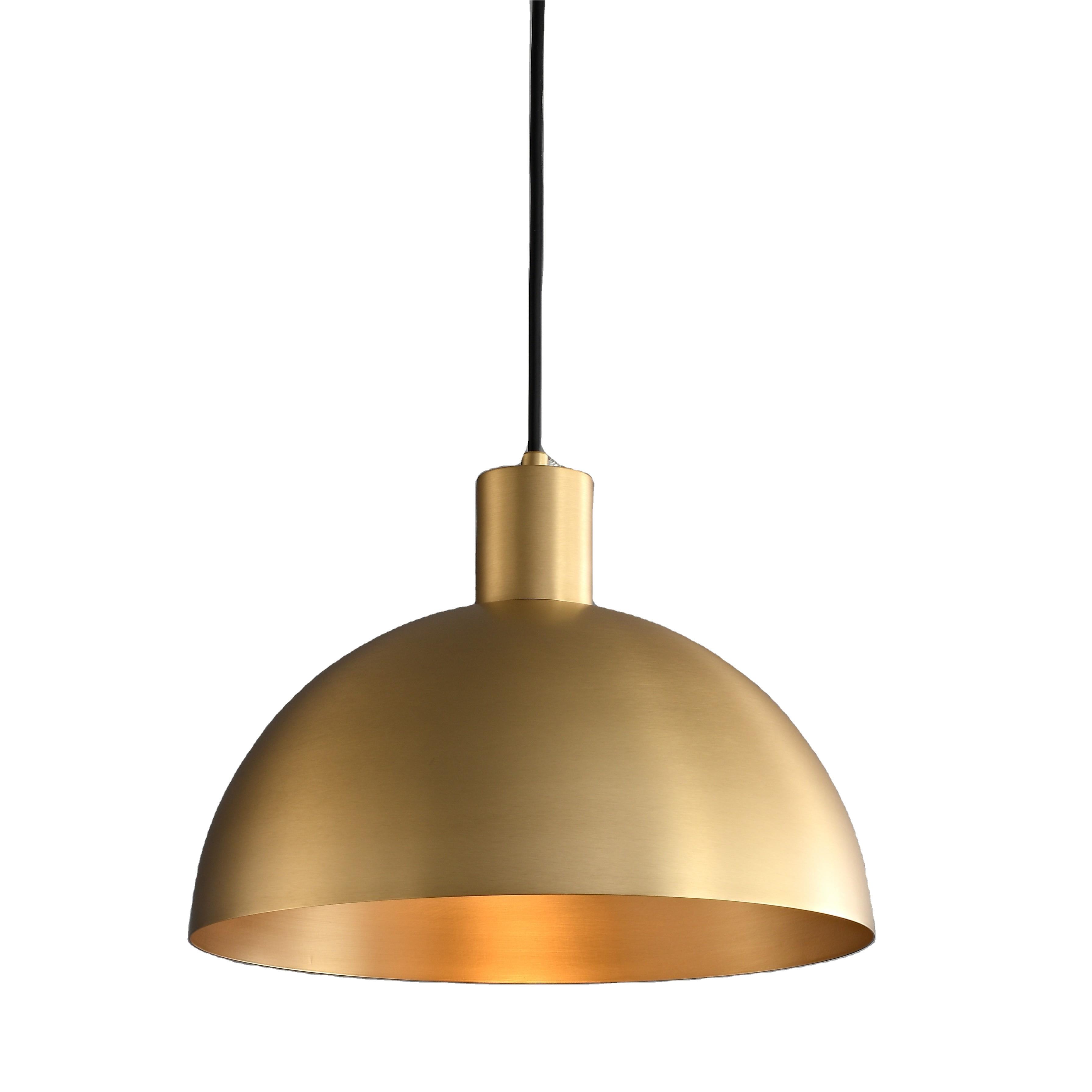 Meanyee Pendant Light Brass finish for home hotel decoration bar restaurant kitchen, E27*1 Led Bulb (Not included)