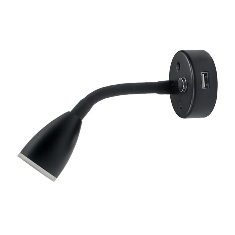 LED Camper Caravan 2W RV Interior Cabin Warm Reading Light DC 12V-24V Marine Boat Yacht USB Charging Swivel Beside Wall Lamp