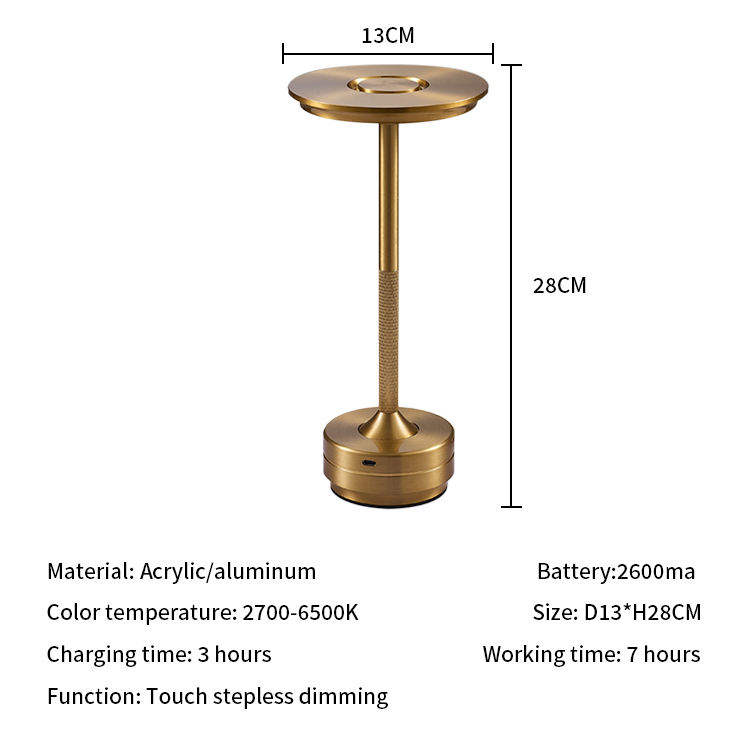 MeanPortable Modern Nordic Outdoor Restaurant Led Cordless Table Lamp