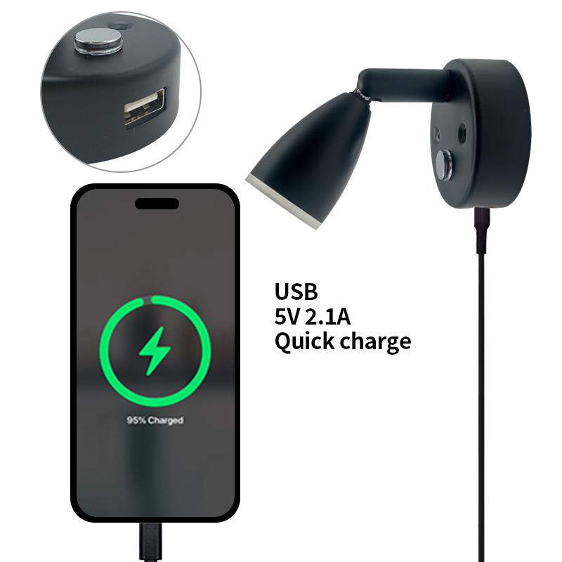 RV lamp LED Spotlight Interior Reading Light Fixture USB Charging Touch Switch dimmable For Bedside Wall Lamp Of Truck Cabin Yacht