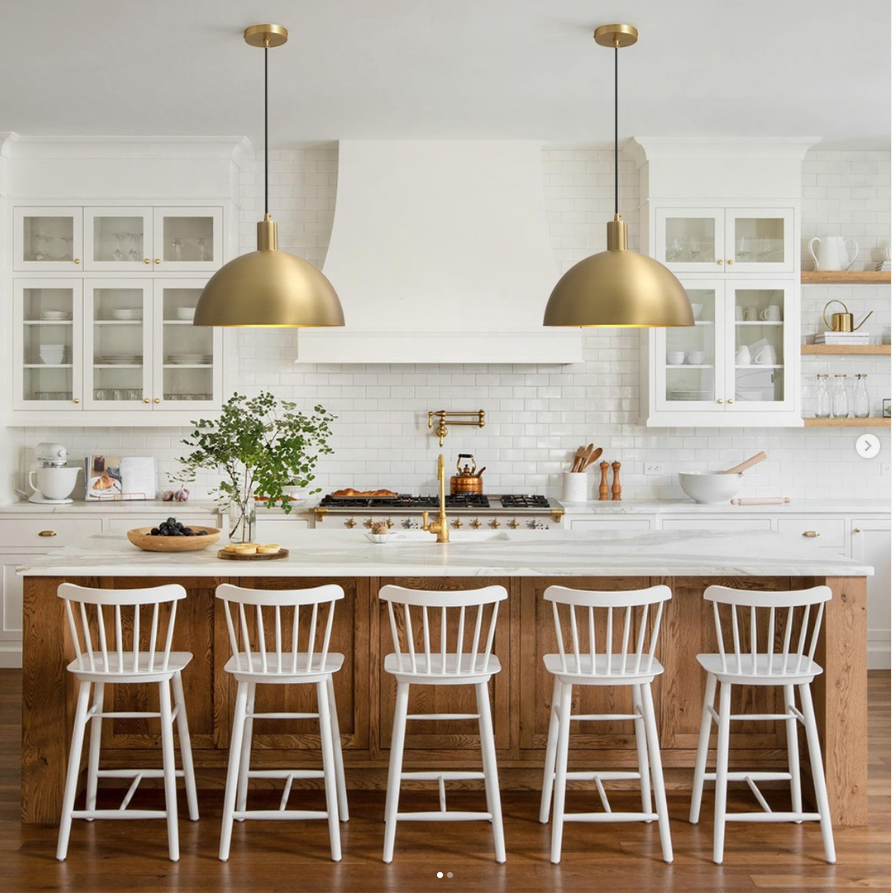 Meanyee Pendant Light Brass finish for home hotel decoration bar restaurant kitchen, E27*1 Led Bulb (Not included)