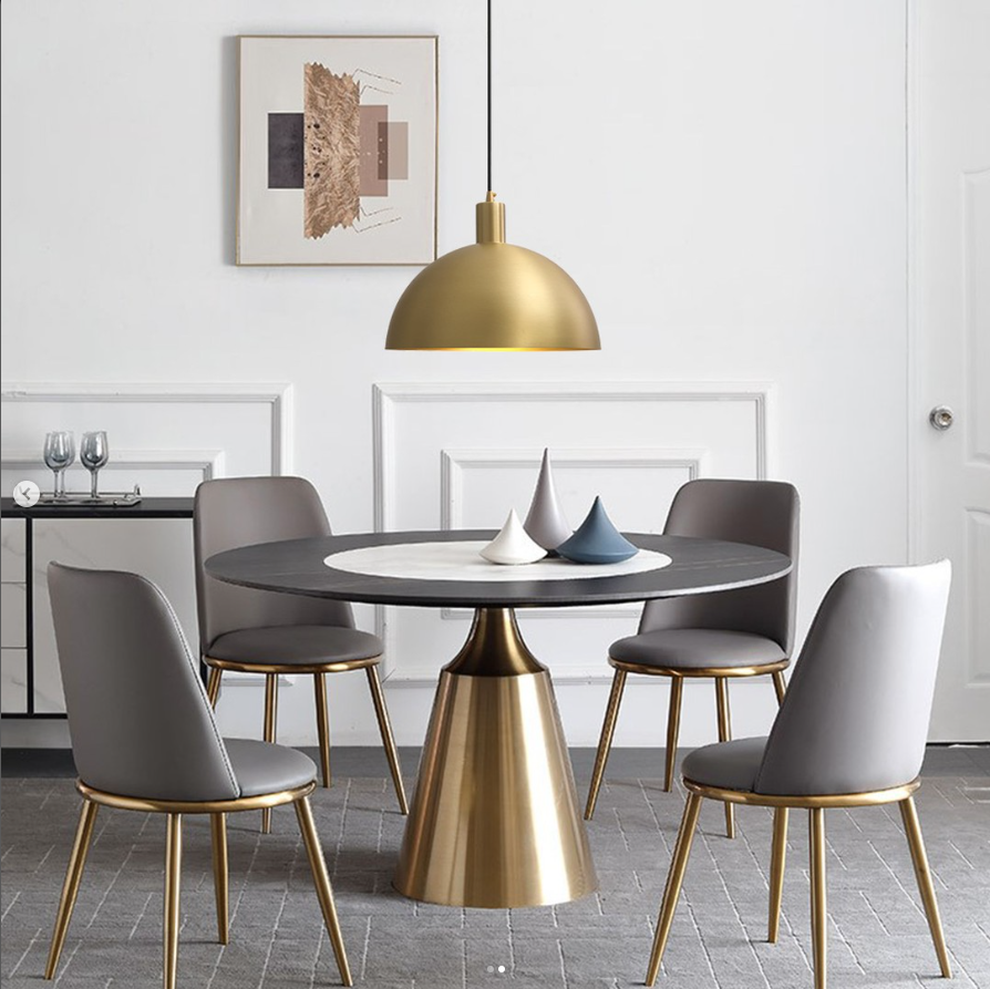 Meanyee Pendant Light Brass finish for home hotel decoration bar restaurant kitchen, E27*1 Led Bulb (Not included)