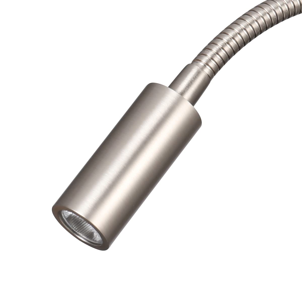 Meanyee Wall mount reading light bedside lamp gooseneck personal reading light touch dimmable USB port 3W brush Nickl