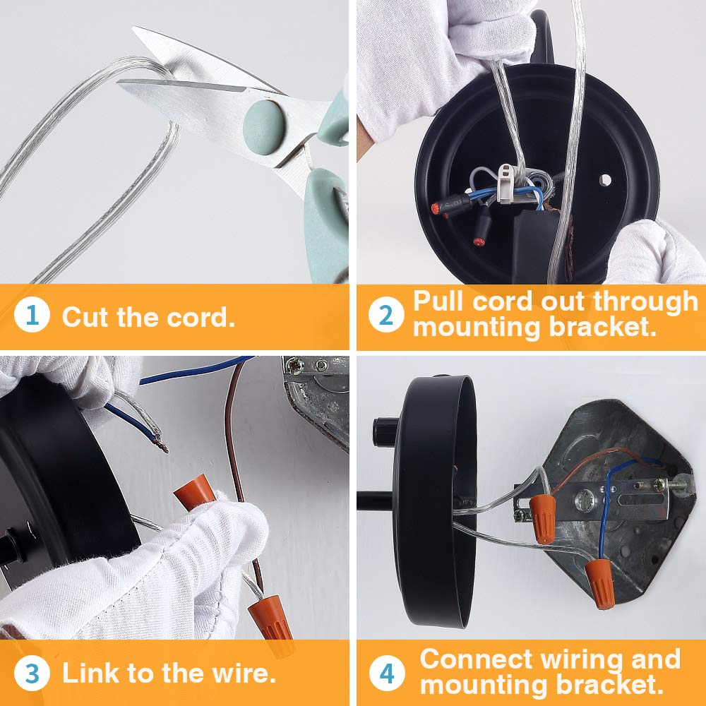 Bedside Wall Mount Lamp with Dimmable Switch, Industrial Vintage Gooseneck Wall Sconce with Plug in Cord, Dragonfly Stained Glass Shade Wall Light Perfect for Bedroom, Living Room and Hotel