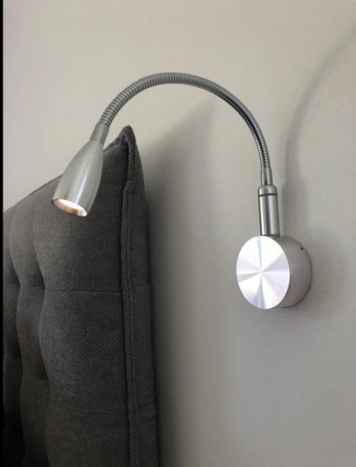 Meanyee Wall reading lamp bedside lights with touch switch/dimmable/flexible Gooseneck/adjustable/Warm White