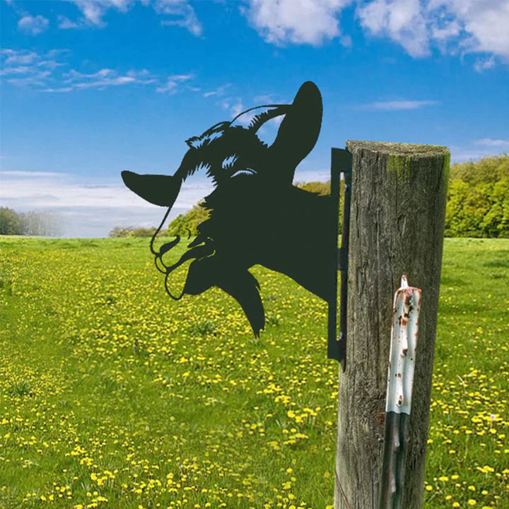 Garden Farm Peep Animals Metal Artwork Decoration