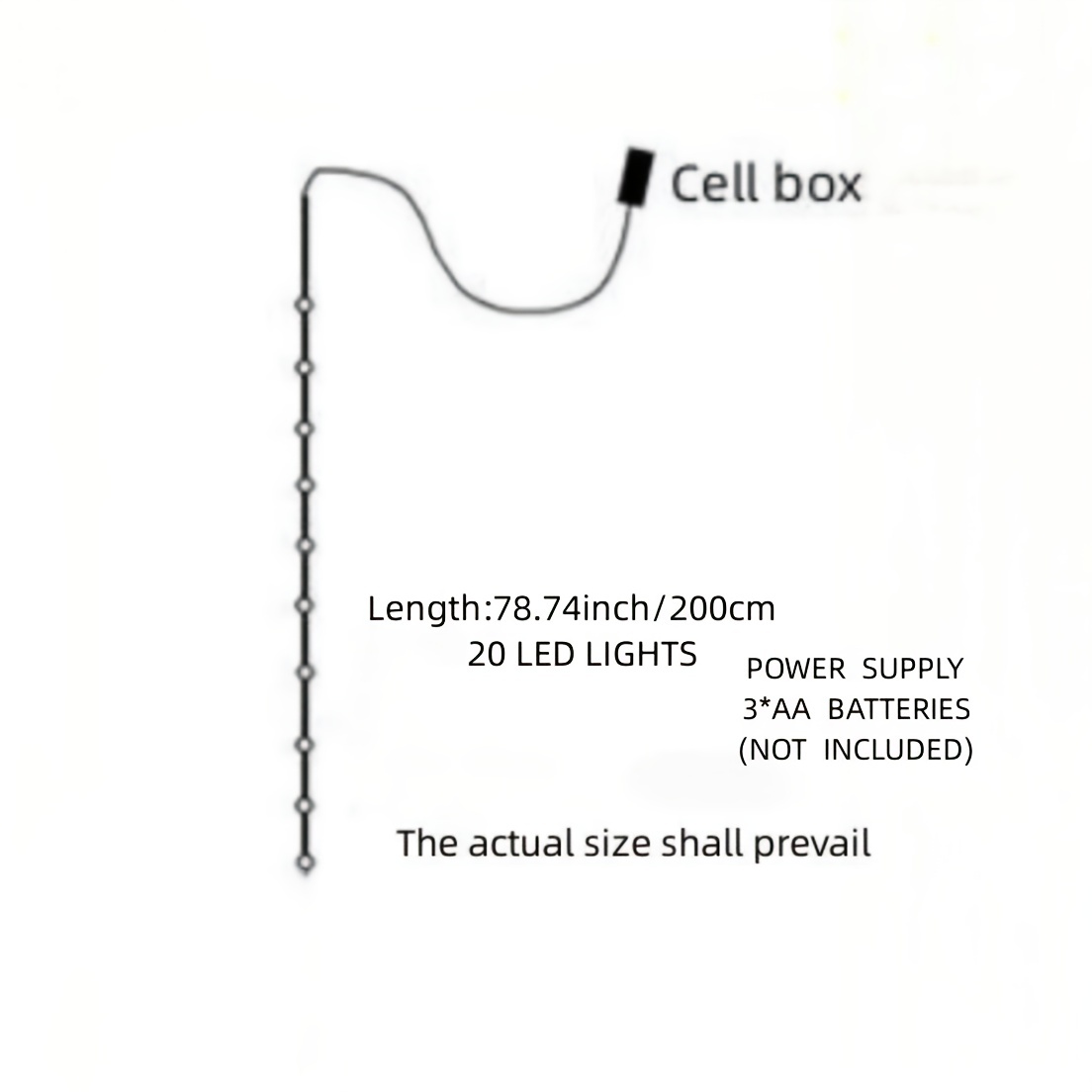 LED Cherry Blossom Lamp String Yard Light New Year Decorations,(1pc 6.56ft 20 Led)
