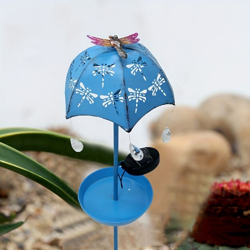 Solar-Powered Umbrella Bird Feeder
