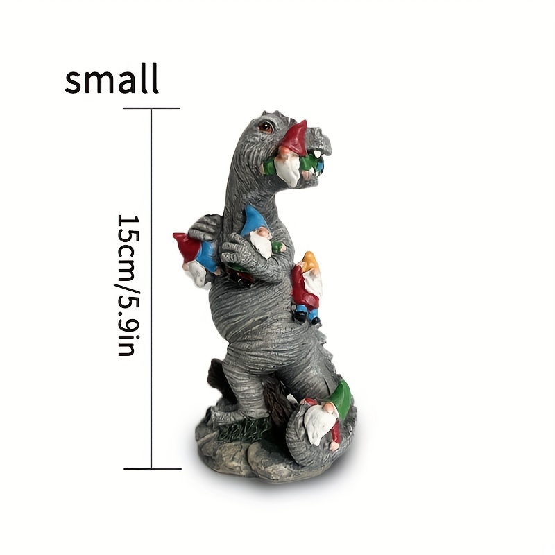 Dinosaur Gnomes Outdoor Garden Decorations, Miniature Dinosaur Gnomes Outdoor Statue