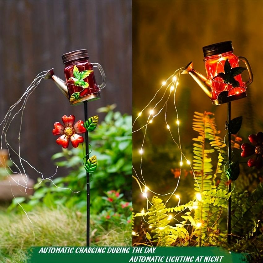 Solar-Powered Sprinkler Garden Shower Light