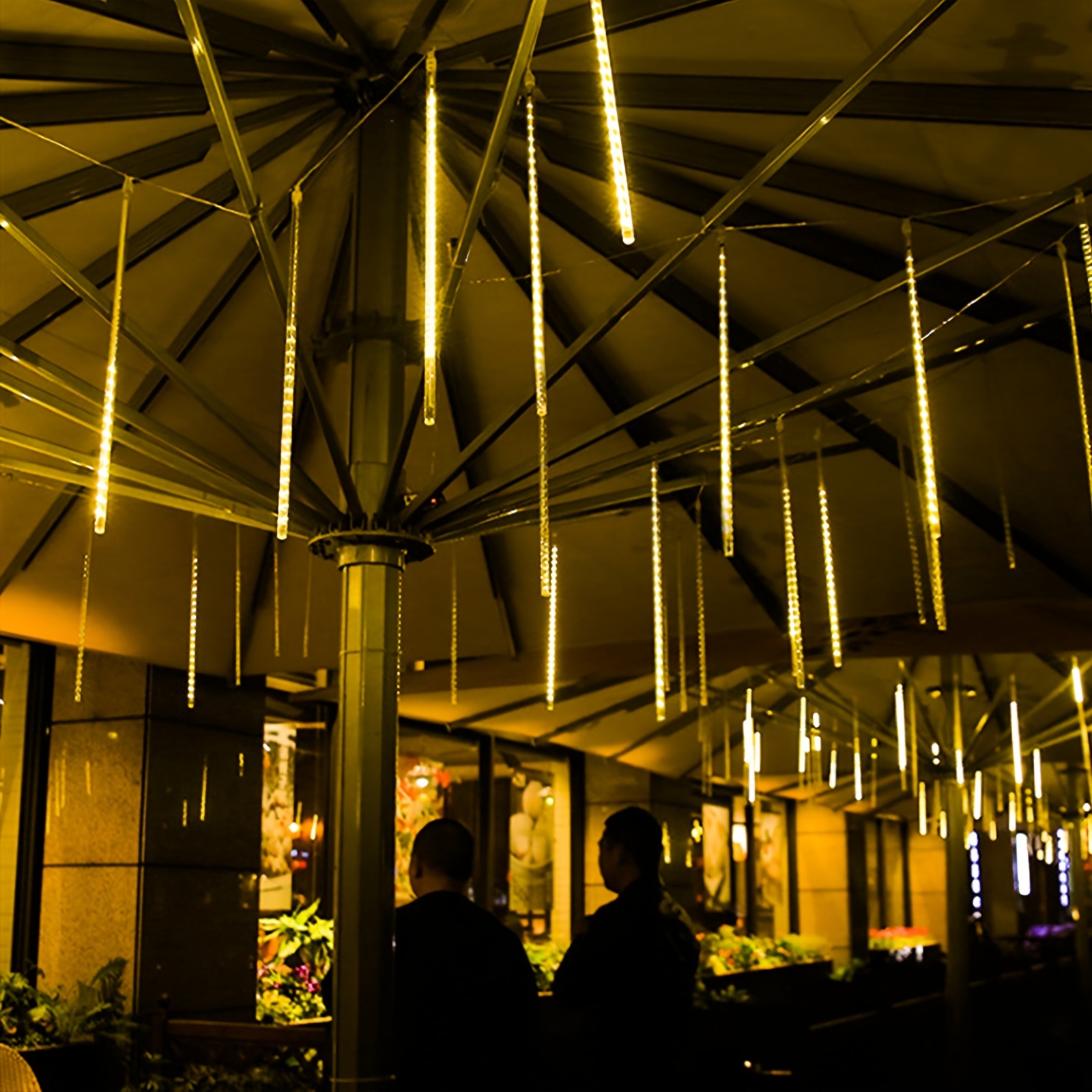 1pc Outdoor Solar Meteor Lights Christmas Lights String Lights For Garden Tree Holiday Party Decorations