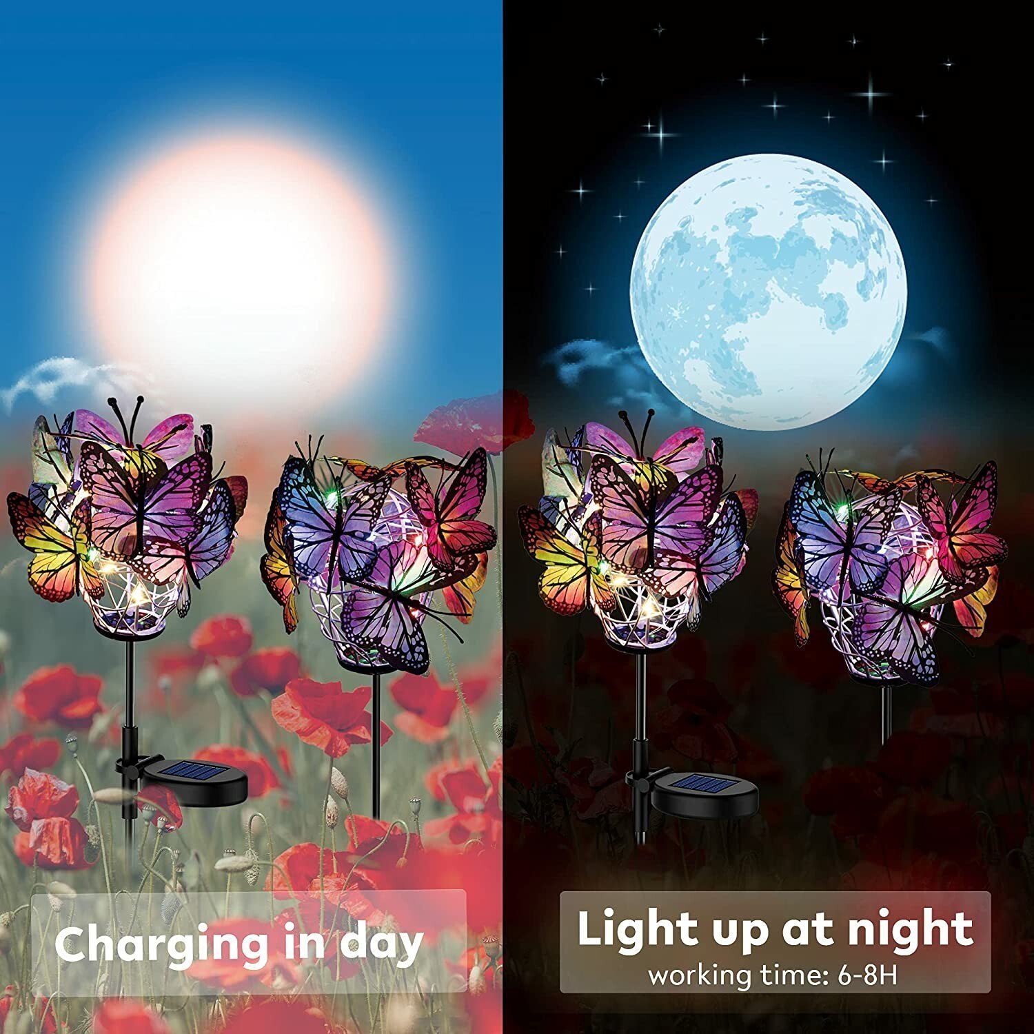  Solar Butterfly Stake Lights 🦋
