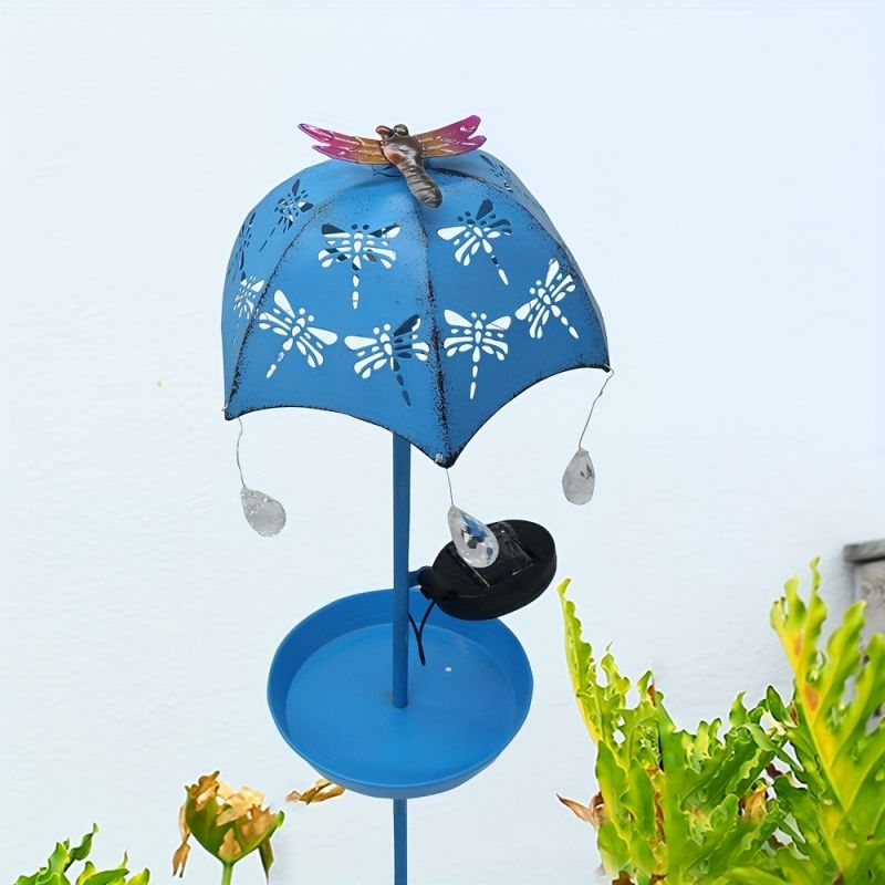 Solar-Powered Umbrella Bird Feeder