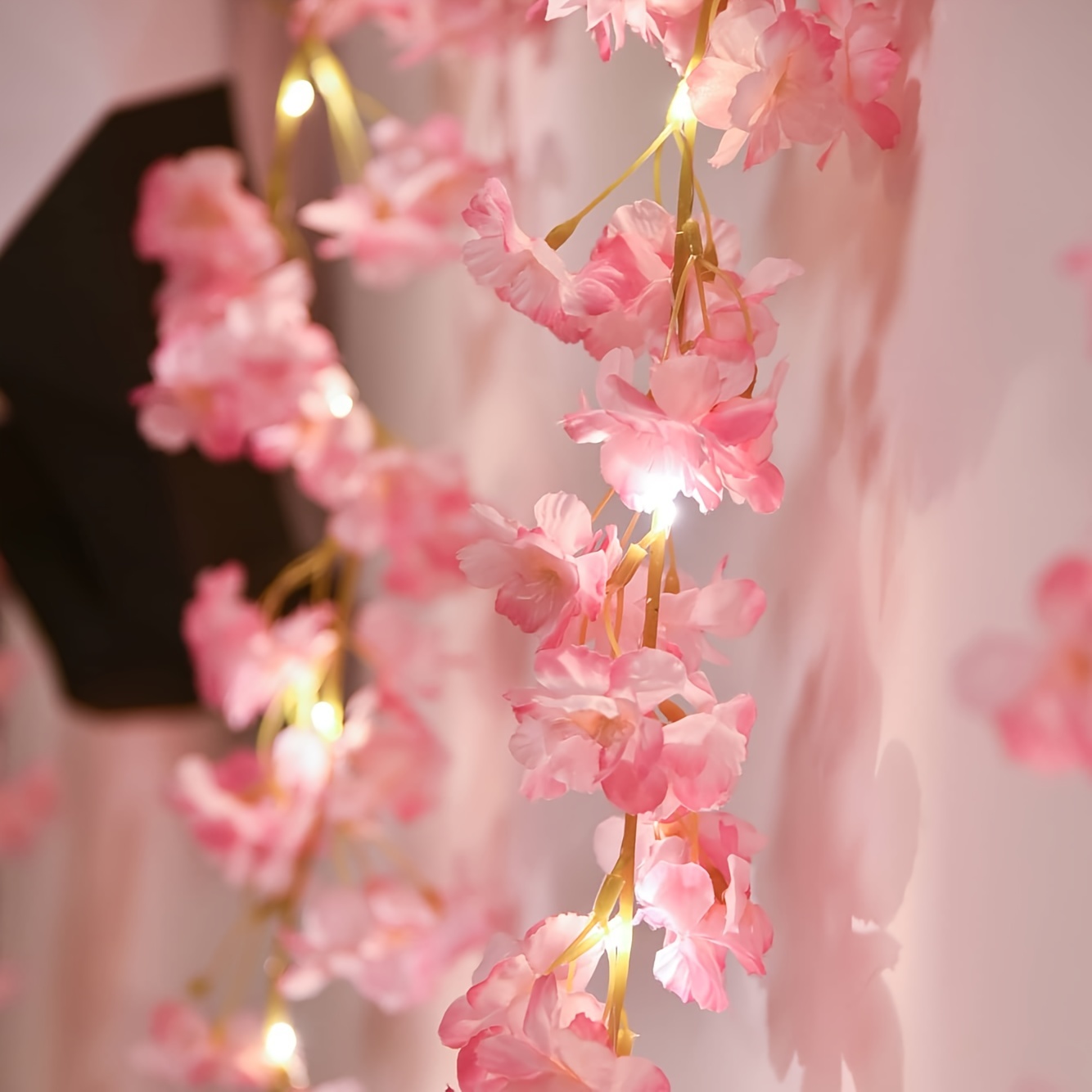 LED Cherry Blossom Lamp String Yard Light New Year Decorations,(1pc 6.56ft 20 Led)