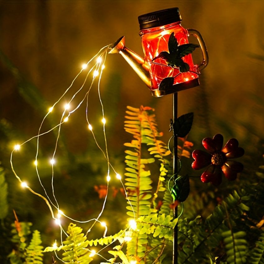 Solar-Powered Sprinkler Garden Shower Light