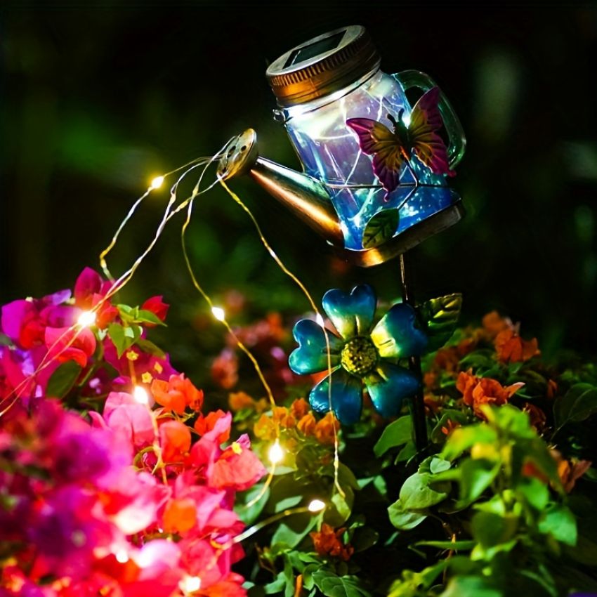 Solar-Powered Sprinkler Garden Shower Light