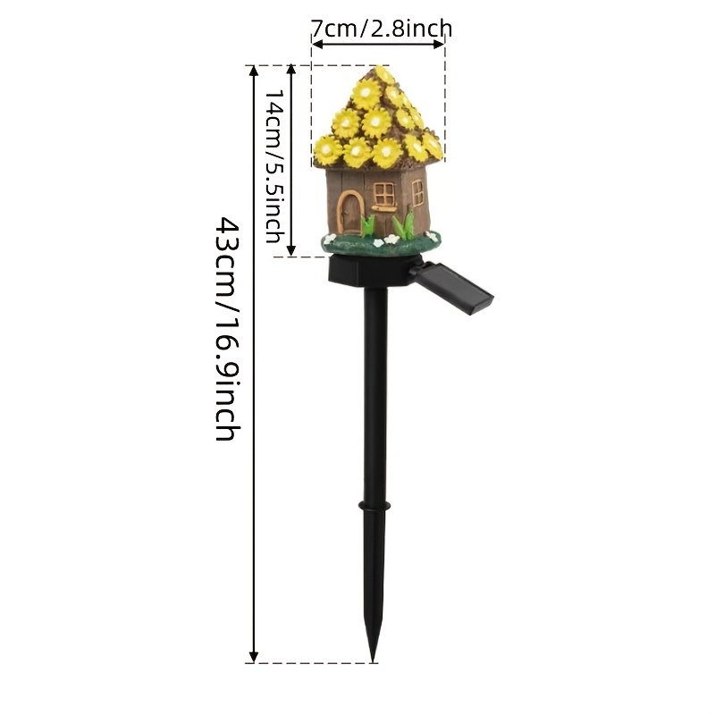 Solar Garden Decor Light, Large Fairy Outdoor Statues, Solar Gnome Figurine Lights