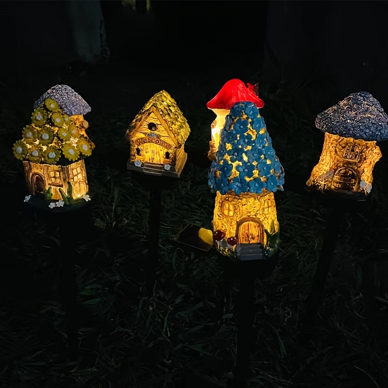 Solar Garden Decor Light, Large Fairy Outdoor Statues, Solar Gnome Figurine Lights