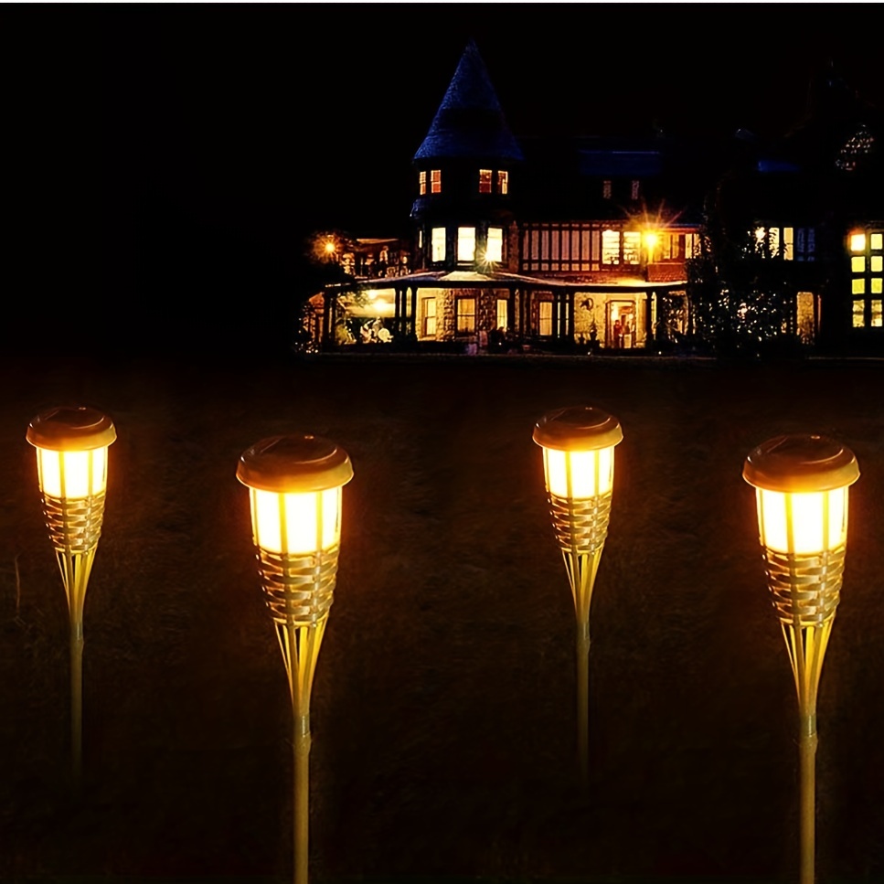 Solar Flame Hanging Lamp, LED Chips, Solar Garden Lights, Outdoor Decor