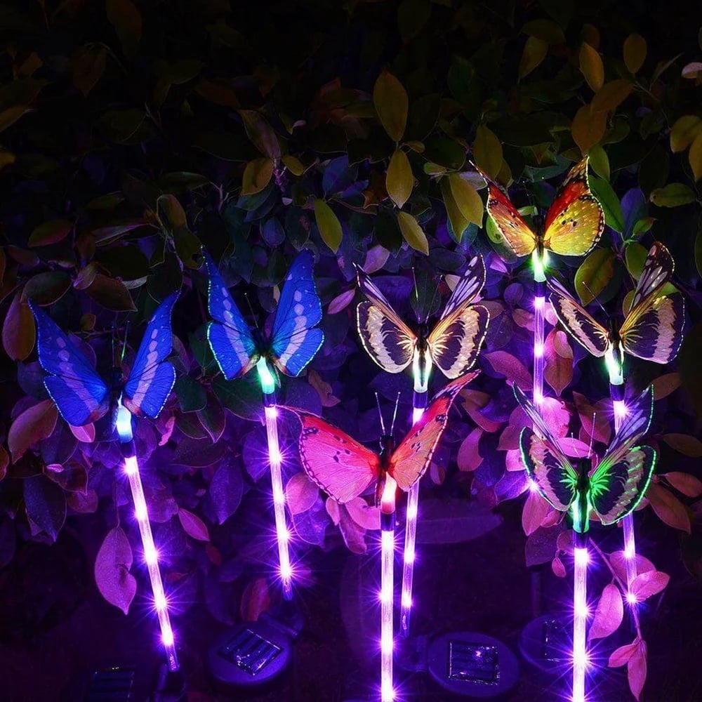 Solar Garden Butterfly Lights Outdoor Decor