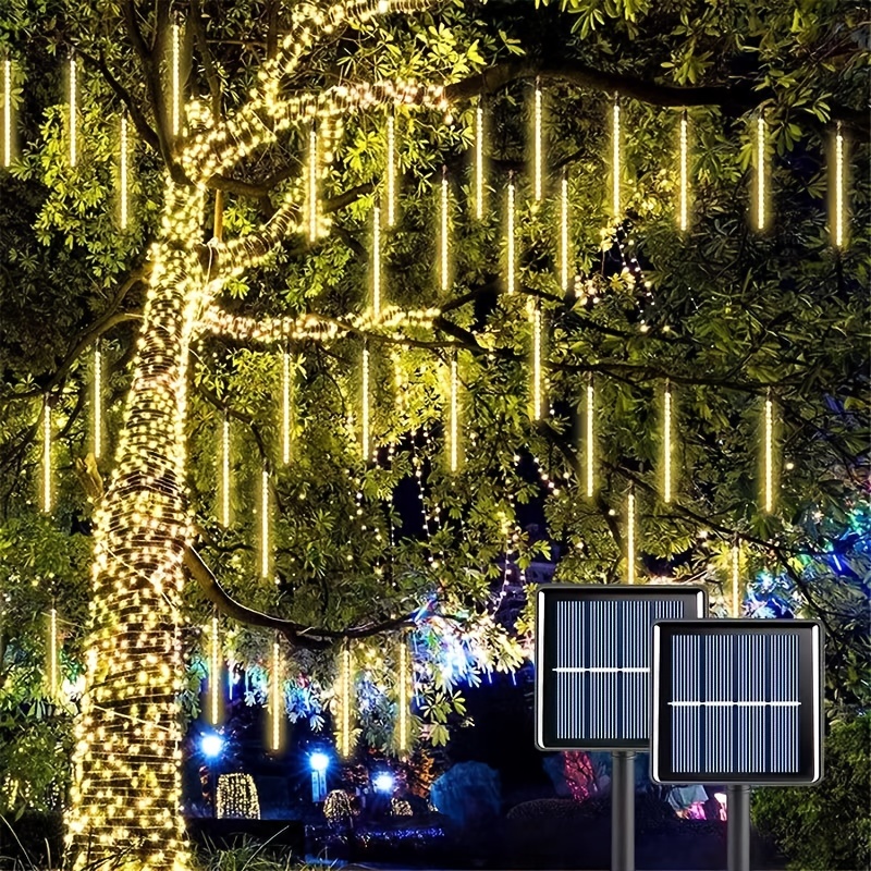Outdoor Solar Meteor Lights Christmas Lights String Lights For Garden Tree Holiday Party Decorations
