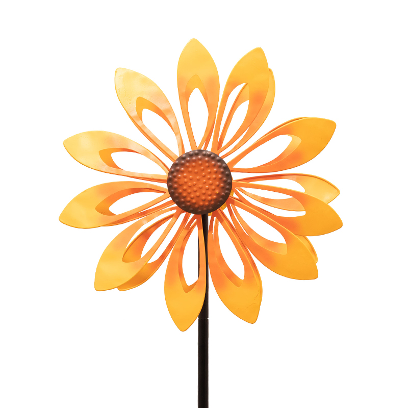 Sunflower vintage metal iron windmill
