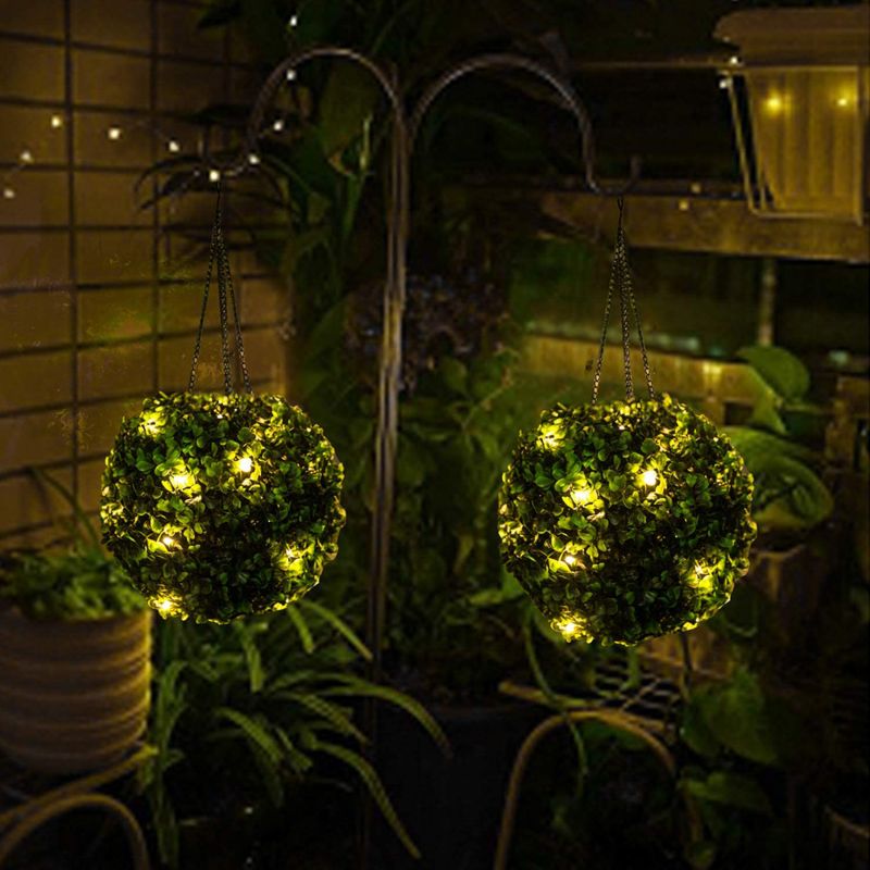 Solar-Powered LED Glowing Grass Ball