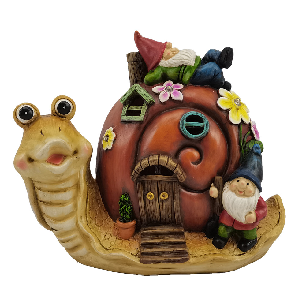 Solar Snail Statue Light