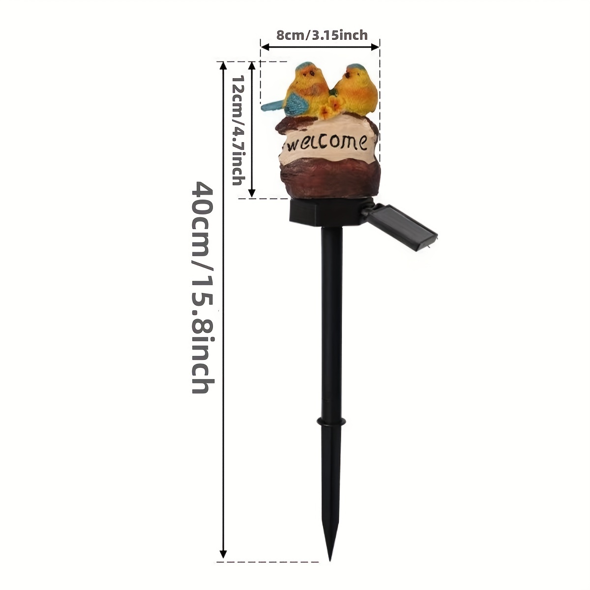 Solar Garden Lights Outdoor Decor, Solar Welcome Birds Lights Warm LED, IP44 Waterproof Welcome Birds Decorative Lights