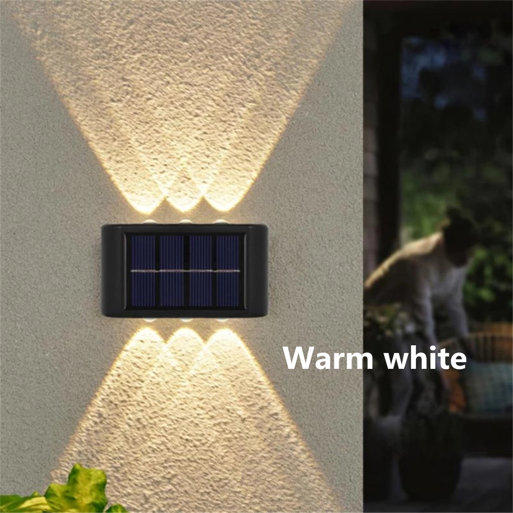 Solar Waterproof Wall Light For Outdoor Decoration, 6 LED Lights, Wall Light For Courtyard, Street, Landscape, Garden