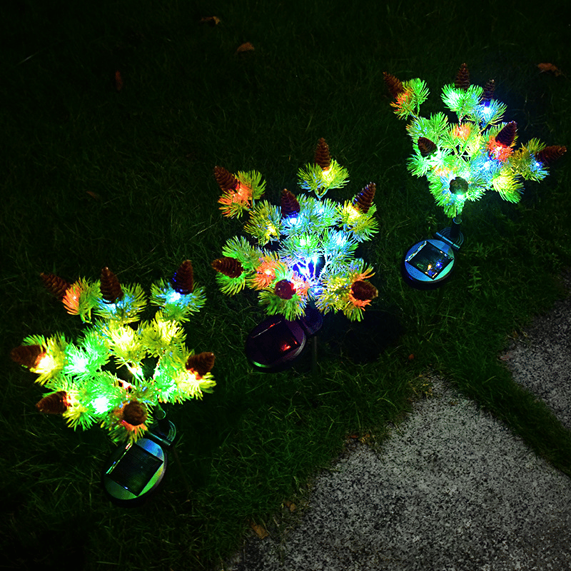 🎆Solar Powered Pine Cone Flowers Lights🌲